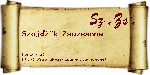 Szoják Zsuzsanna névjegykártya