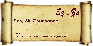 Szoják Zsuzsanna névjegykártya