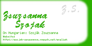 zsuzsanna szojak business card