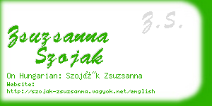 zsuzsanna szojak business card